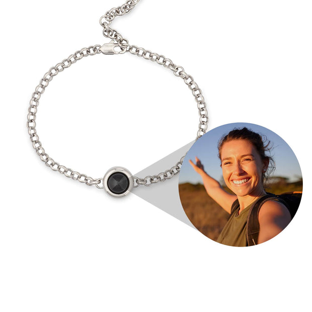 Personalized Rolo Chain Photo Bracelet