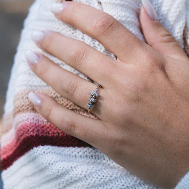 Rondelle Trio Fidget Ring