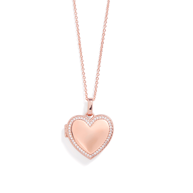 Personalized Heart Locket Necklace