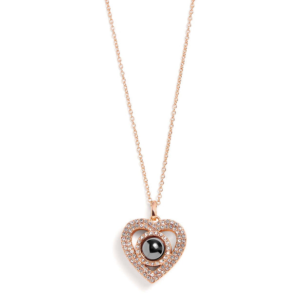 Personalized Pavé Heart Necklace