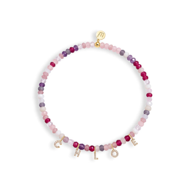 Mini Semi-Precious Personalized Name Bracelet — image 2 of 11