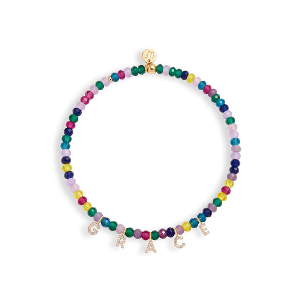 Mini Semi-Precious Personalized Name Bracelet — image 1 of 11