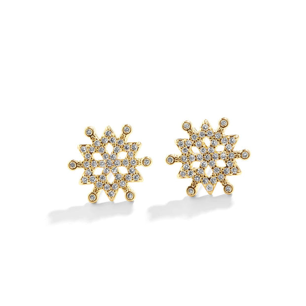 Pavé Snowflake Earrings