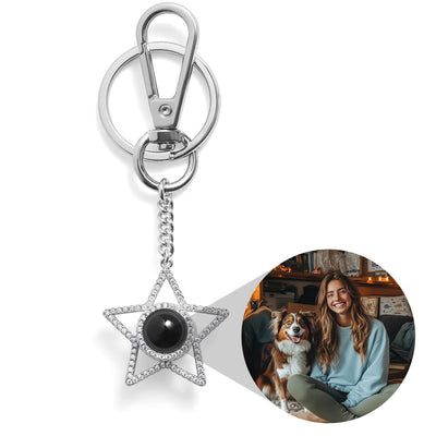 Personalized Star Photo Keychain