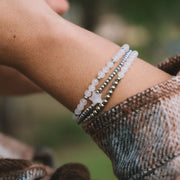 White Quartz Star Stretch Bracelet Set