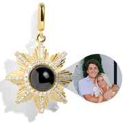 Sunburst Personalized Photo Gem Charm