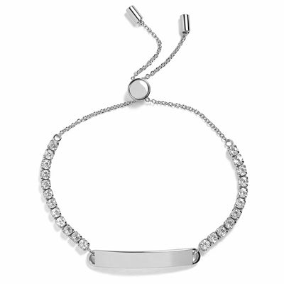 Engravable Bar Tennis Bracelet