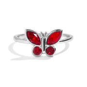 Birthstone Butterfly Ring