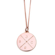 Engravable Circle Quadrant Necklace