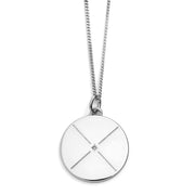 Engravable Circle Quadrant Necklace