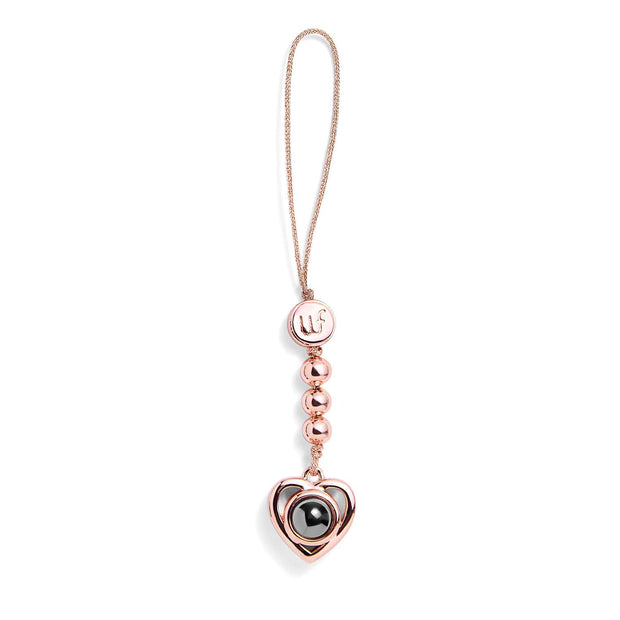 Personalized Heart Photo Phone Charm