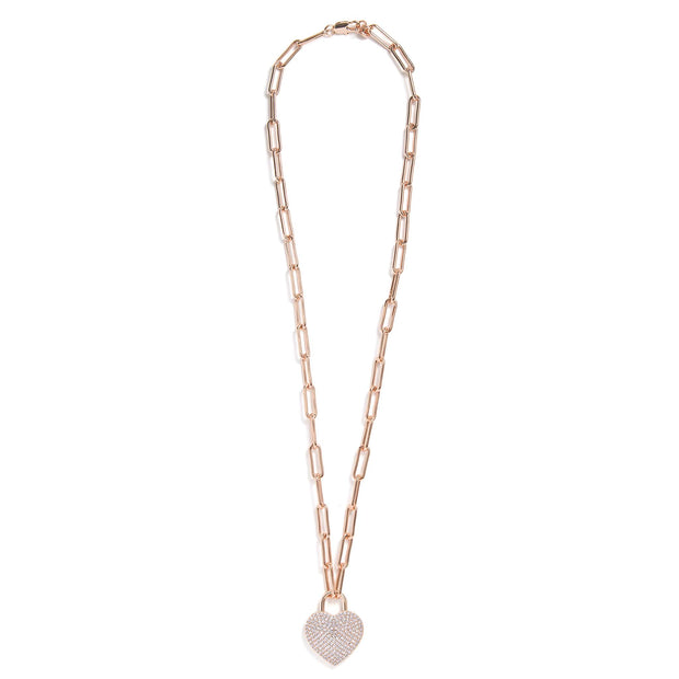 Pavé Heart Pendant Necklace