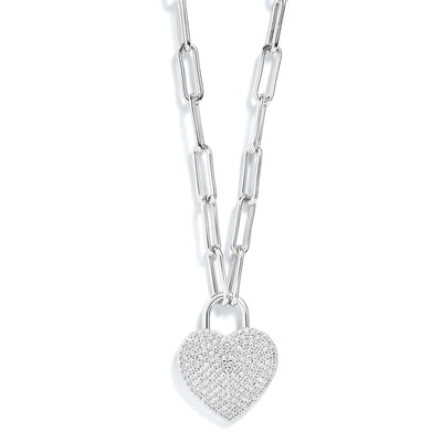 Pavé Heart Pendant Necklace