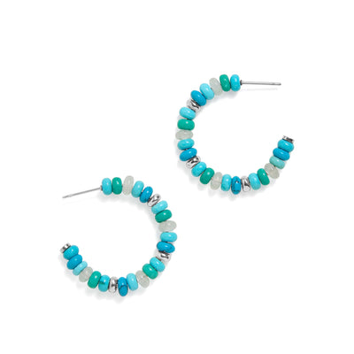 Beaded Hoop Earrings