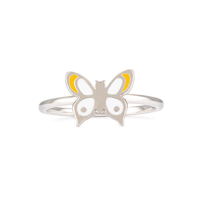 Yellow Trim Butterfly Ring