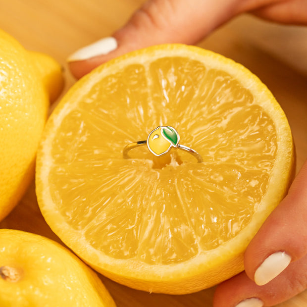 Enamel Lemon Ring