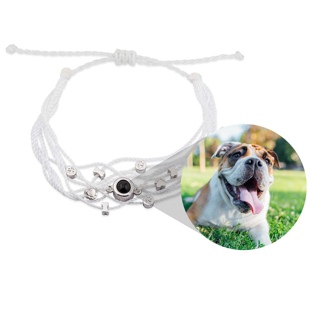 Personalized Photo Bracelet With Dog Charms