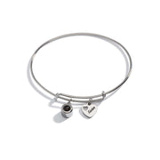 Personalized Photo Bangle With Sister Charm